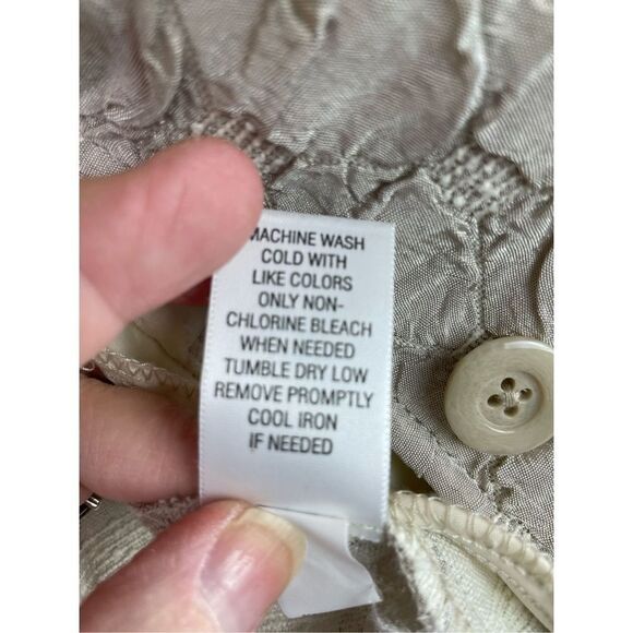 Croft and Borrow Women's Champange Crinkle Pattern Blazer Jacket Size Small - Picture 7 of 8